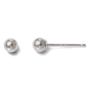 Leslies 14K White Gold Polished 3mm Ball Post Earrings 20Z - Picture 1 of 1