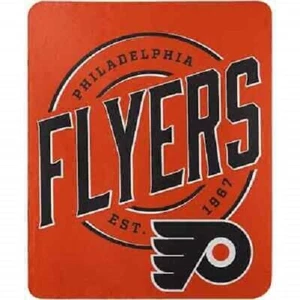NHL Philadelphia Flyers Rolled Fleece Blanket 50" by 60" Style Called Campaign - Picture 1 of 1
