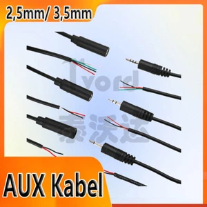 AUX Kabel Klinken Kabel 2,5mm/ 3,5mm Stereo Audio Auto Handy Mini Stecker Klinke - Bild 1 von 27