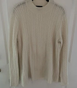 Theorie Kabelstrickpullover groß elfenbeinfarben - Bild 1 von 7