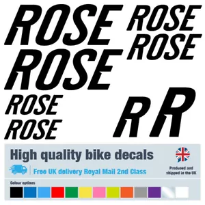 Rose Fahrrad Aufkleber Etiketten mit gratis Fahrradschutz (23er Pack) - 20 Farben - Bild 1 von 14