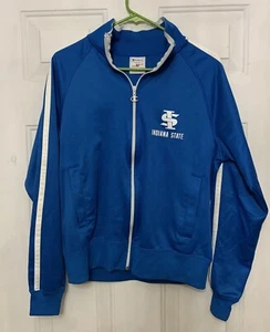 Indiana State Sycamores Champion Fieldhouse Jacket. Size M 20” Armpit To Armpit - Picture 1 of 4