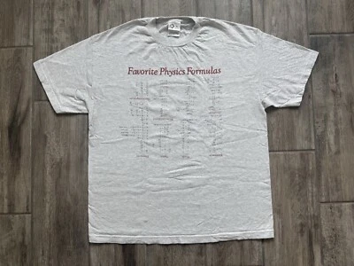 Camisa Newton Física Adulto XL Gris Vintage Estampado Completo Ciencia Termodinámica Foto 1 de 4