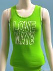 Lime Green Tank Top Love Mayb Size M No Brand Name