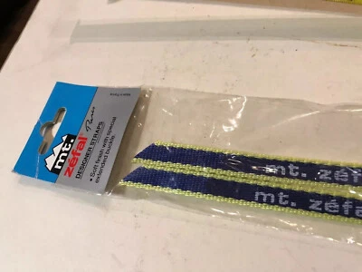 Pedal de alças vintage anos 80 NOS mt Zefal azul/amarelo França bicicleta PBP - Imagem 1 de 4