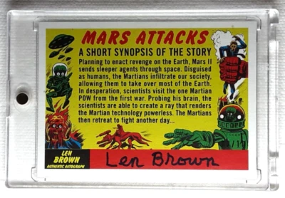 MARS ATTACKS THE REVENGE 2017 PARALLEL CARD CHECKLIST 55 LEN BROWN - Image 1 of 2