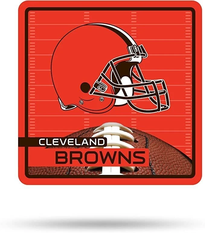 Imán de madera Cleveland Browns 3x3" con diseño elevado en 3D Foto 1 de 1