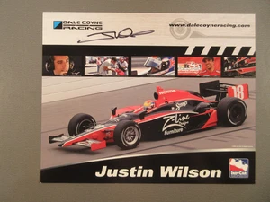 SIGNED Indy Car Justin Wilson Dale Coyne Racing Hero Card - Picture 1 of 2