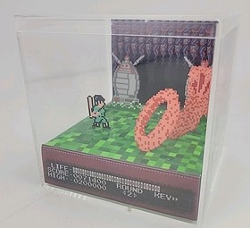 Monster Party Shrimp Attack 3D Cube Handmade NES Nintendo Diorama Video Game