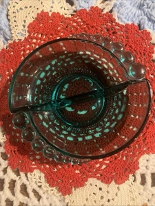 Seltene Gillinder Brothers grünes Glas geteilt Süßigkeitenschale Hergestellt in Port Jervis, NY - Bild 1 von 7