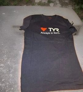 TYR Women's "Always in Front"  T-Shirt Navy Crew Neck Size S New - Picture 1 of 3