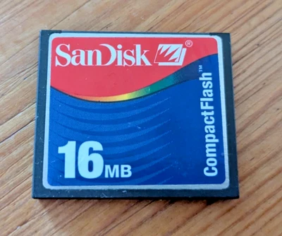 SanDisk 16MB Compact Flash Card CF CompactFlash Memory Card | Type 1 | SDCFB16 - Image 1 of 2