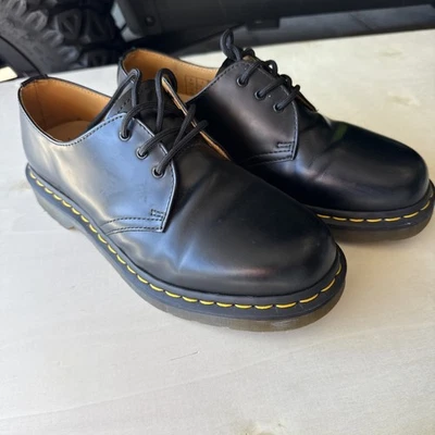 Dr. Martens 1461 Womens US 8 3-Eye Smooth Leather Oxford Shoes Low Black - Image 1 of 4