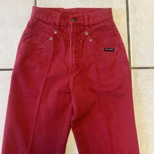 Vtg 90s Rocky Mountain Women’s Red Western High Waist Jeans Bareback Size 24/0 - Picture 1 of 7