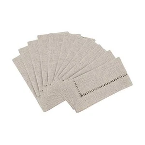 Hohlsaum Abendessen Serviette - 20" Quadratisch - 12 Ct. 20" x 20" (1er Set) Natur - Bild 1 von 5