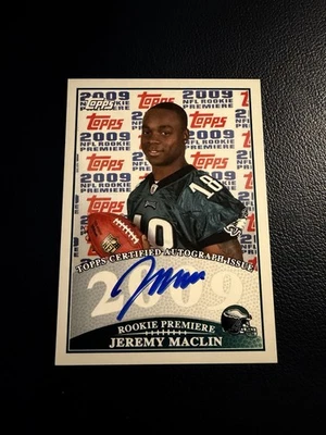 JEREMY MACLIN 2009 TOPPS ROOKIE PREMIERE AUTO ON CARD EAGLES ROOKIE RC - Image 1 of 2