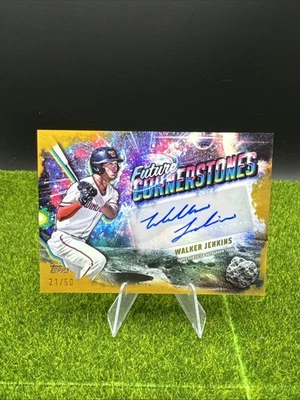 Walker Jenkins 2025 Topps Pro Debut Future Cornerstones Auto Gold /50 #FC-WH - Image 1 of 4