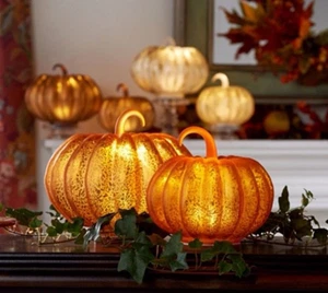 JUEGO REFLEJOS CASEROS NUEVO SIN CAJA/2 CALABAZAS MERCURIO, ÁMBAR NARANJA - Imagen 1 de 3