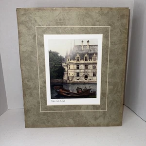Tom Caldwell "Château d'Azay-le-Rideau" litografia incorniciata firmata anni '90 18x16 - Foto 1 di 5
