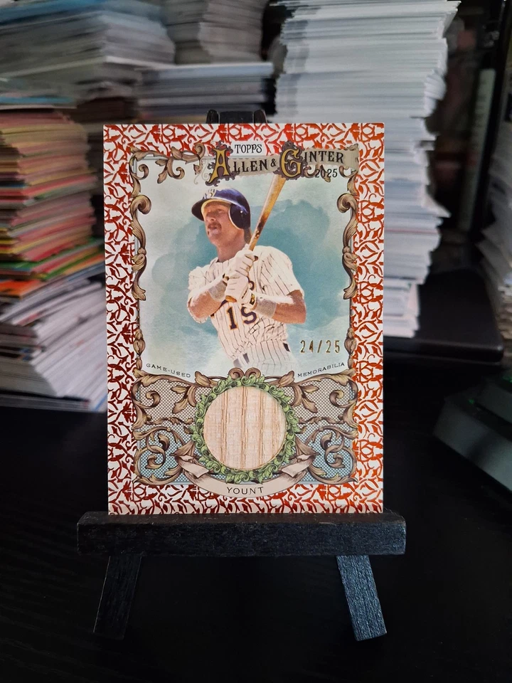 Reliquia de murciélago Allen & Ginter Robin Yount 2025 #AGR-RY Milwaukee Brewers naranja/25 Foto 1 de 2