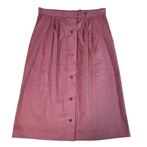 Vintage Woolrich Cord Midi Rock Größe 14 (passt S/M) Retro 90er Preppy Academia - Bild 1 von 7
