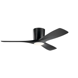 Kichler 300032 Volos 48" 3 Blade Hugger Indoor Ceiling Fan - Wall - Black - Picture 1 of 7