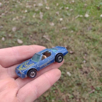 Vintage 1980 Hot Wheels Black Wall Hot Bird In Blue. Original - Image 1 of 4