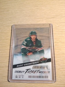 2024-25 UD Credentials MARAT KHUSNUTDINOV Debut Ticket Access /199 ROOKIE CLEAR - Bild 1 von 2