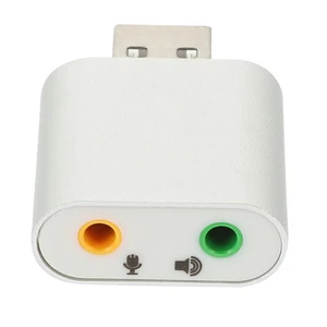 Adaptateur de son stéréo externe USB en aluminium lourd pour et - Photo 1/12