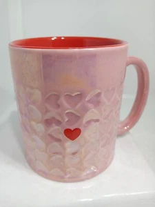 HEART EMOJI COFFEE MUG. HEART EMOJI MUG. EMBOSSED 3D HEART MUG. B342 - Picture 1 of 12