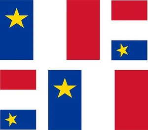 Set of 4x sticker vinyl car bumper decal outdoor car moto acadia acadian flag - Bild 1 von 1