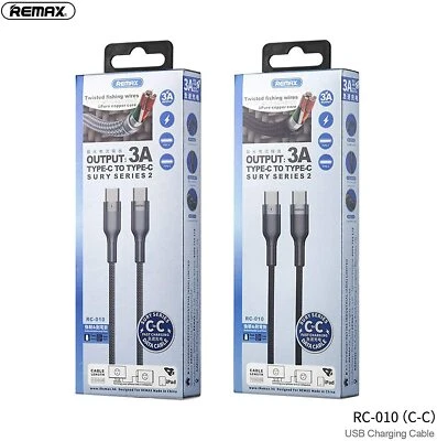REMAX RC-010 1m 3A Type-C to USB-C / Type-C 18W PD Fast Charging Data Cable - Image 1 of 2