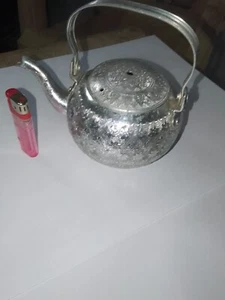 Antike gestempelte Aluminium-Teekanne - Bild 1 von 9
