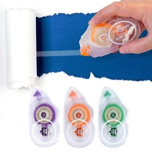 STATIONERY ISLAND Glue Roller Tape Mouse 3 Pack 10mx8mm Adhesive Scrapbook Runn - Picture 1 of 9