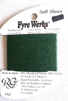 FYRE WERKS SOFT SHEEN Metallic Needlepoint Threads--YOU CHOOSE - RAINBOW GALLERY - Image 1 of 4