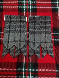 Calze Da Kilt Da Uomo Grigie Tartan/Grigio Tartan L - Imagen 1 de 3