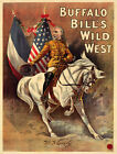Buffalo Bill 1903 Vintage Wild West Show Poster Giclee Canvas Print 11x14.5