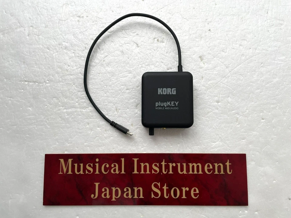 Korg PlugKEY Mobile MIDI Audio Lightning Interface Black Used from Japan - Image 1 of 4