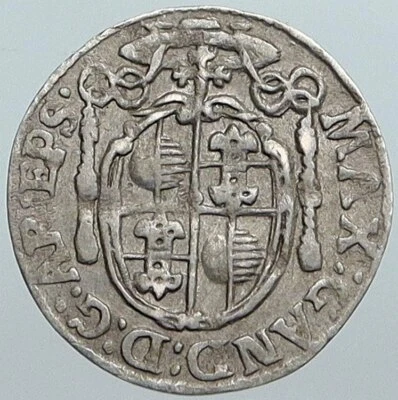 1668 AUSTRIA Salzburg BISHOPRIC Max Gandolf Kuenburg Silver Kreuzer Coin i89042 - Image 1 of 3