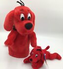 Clifford Big Red Dog 2017 Hand Puppet 10" & 1997 Sidekick Bean Bag Plush 6"