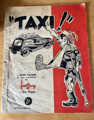 Original 1943 Argus Melbourne Newspaper Cartoon WWII magazine Hitler Germany - Image 1 of 4