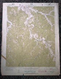 Mapa TOPOGRÁFICO Salyersville Kentucky KY Cuadrángulo 1951 Color Mapa Vintage #1 - Imagen 1 de 1