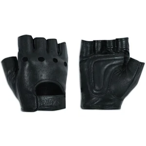 Fingerless Biker Gloves Soft leather Cowhide Motorbike Goth Punk Drive All sizes - Zdjęcie 1 z 8