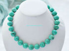 10mm Natural Old Rock Blue Turquoise Round Gemstone Beads Necklace 18-28" 