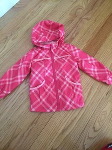 CHEROKEE Baby Girls Raincoat jacket 18 Months Pink Plaid Toddler  - Picture 1 of 4