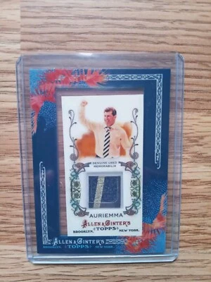 GENO AURIEMMA 2011 ALLEN & GINTER FRAMED MINI GAME WORN SHIRT RELIC UCONN  - Image 1 of 2