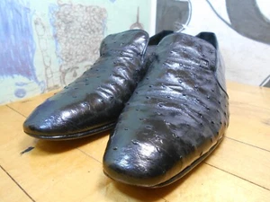 Mauri schwarz Straußen Halbschuhe Herren 13M #1806-142 - Bild 1 von 12