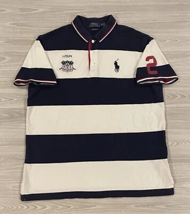 Polo Ralph Lauren USA French Navy Blue White Collar Shirt Men’s Size XL - Picture 1 of 6