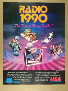 1983 Radio 1990 TV Show USA Cable Network vintage print Ad - Picture 1 of 1