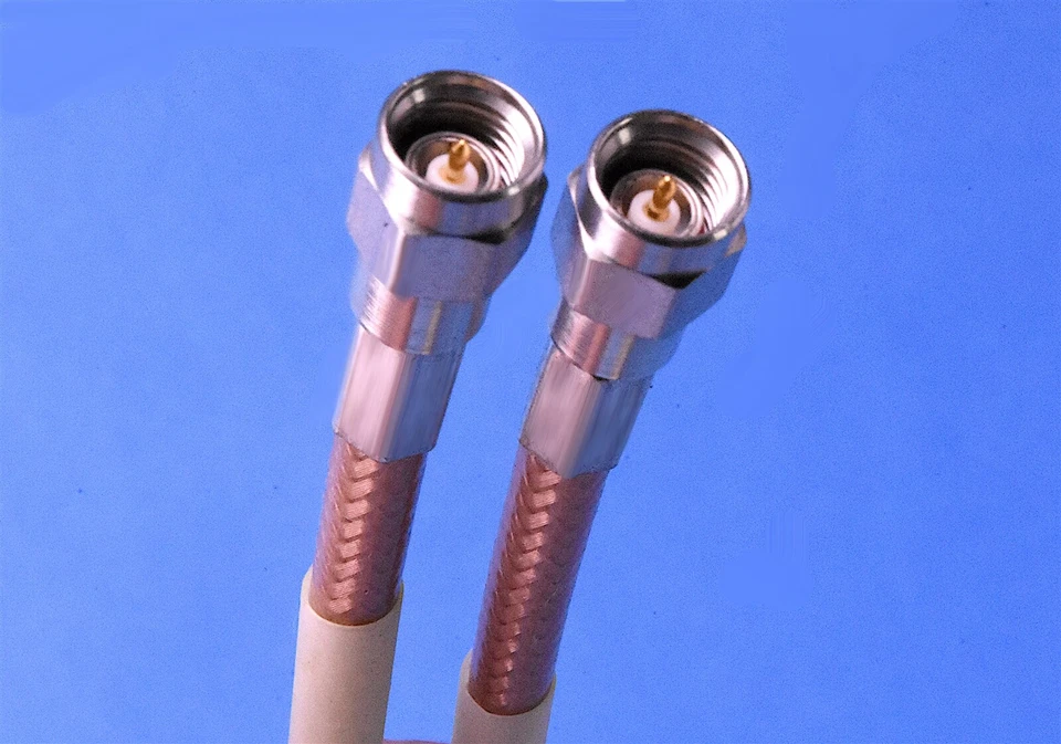 2 (dos) cables de RF portuarios SMA (M) a SMA (M) - Mil-Spec MIL-C-17 seis 6" pulgadas Foto 1 de 2